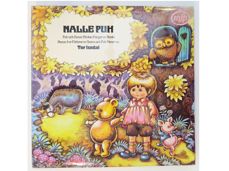 Шведский Nalle Puh c пластинки со сказкой и иллюстрациями Хильды Оффен.