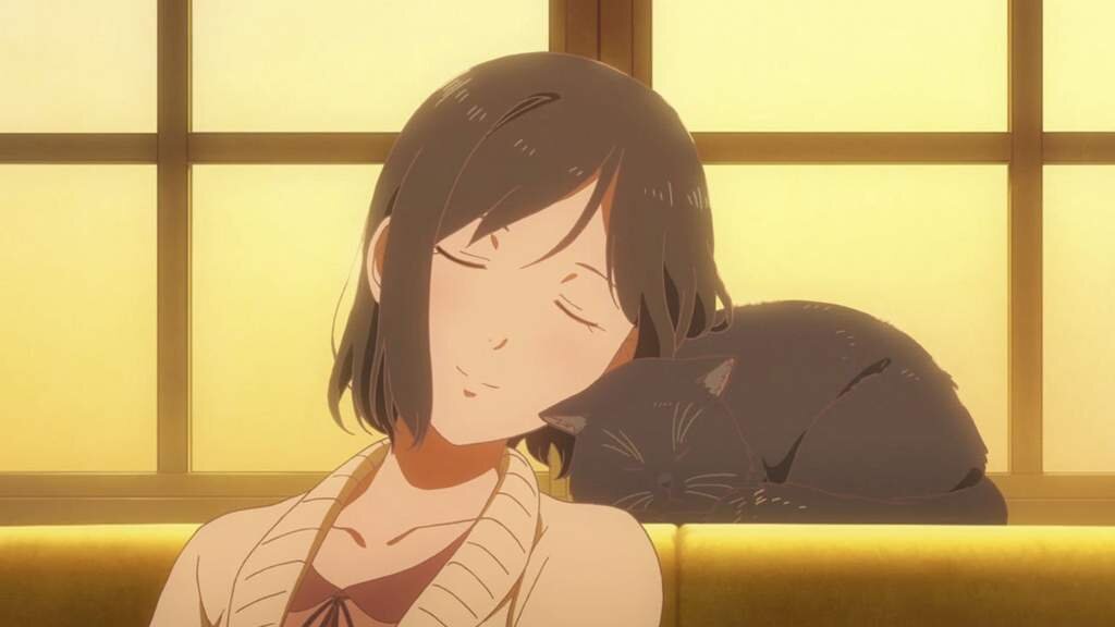 Кадр из аниме «Она и ее кот» (1999)