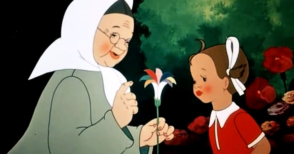 Кадр из мультфильма «Цветик-семицветик».