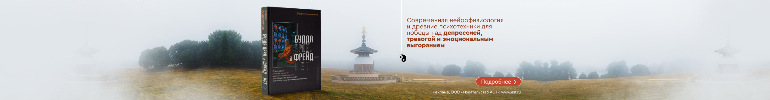 «Будда прав, а Фрейд — нет. Современная нейрофизиология и древние психотехники для победы над депрессией, тревогой и эмоциональным выгоранием»